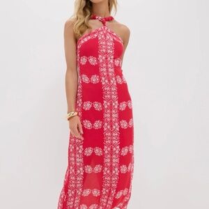 Tuckernuck Red and White Midi Dress